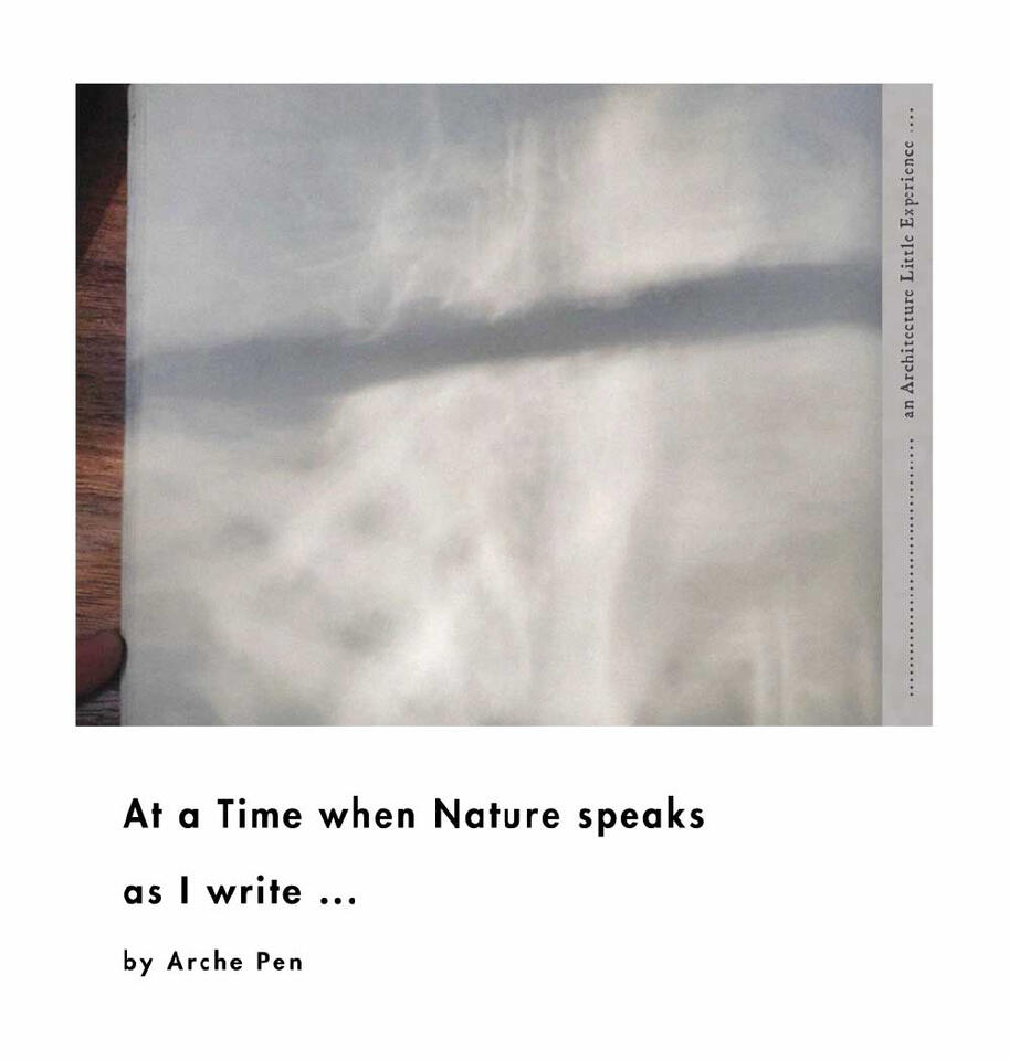 At a time when nature speaks as I write