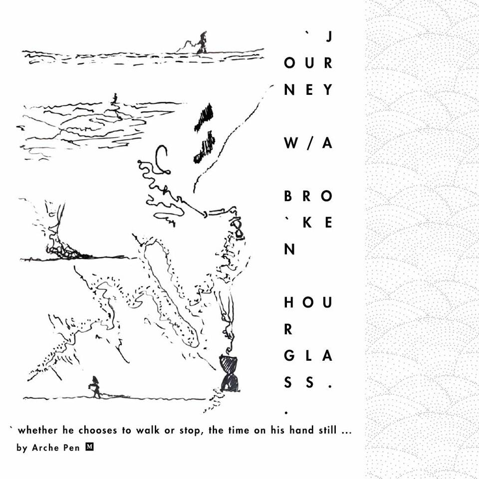 Journey with a broken hourglass