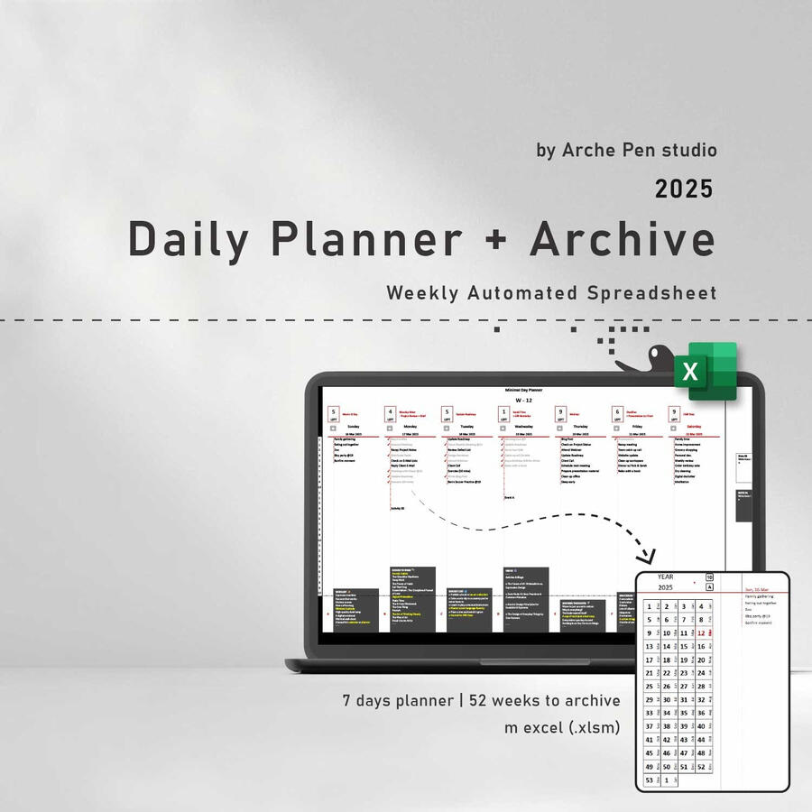 Daily Planner + Archive Function