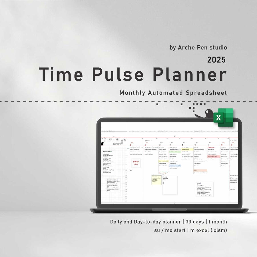 Time Pulse* Planner | 30 Days