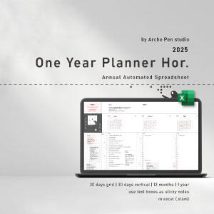 One Year Planner Hor.