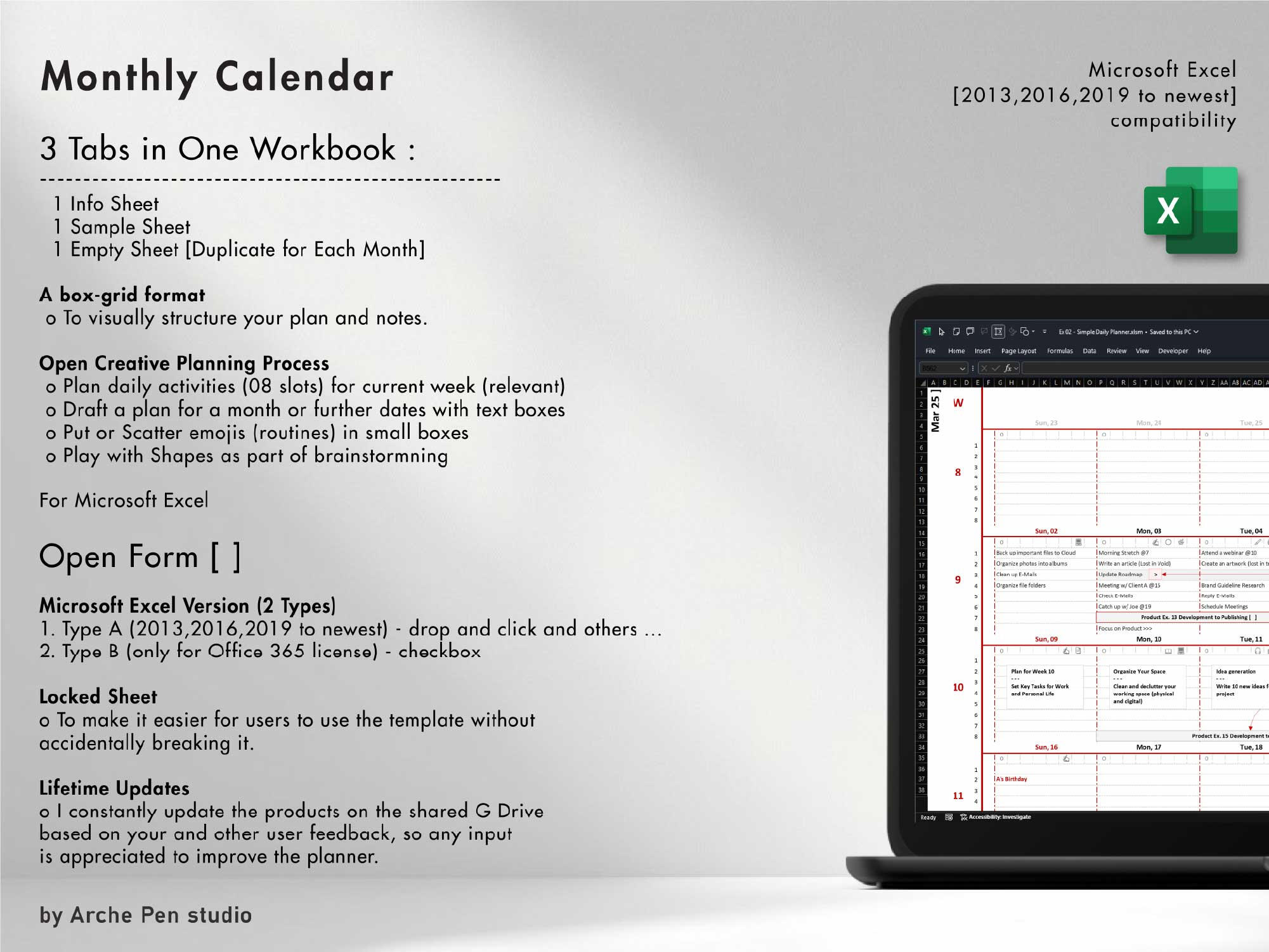 Monthly Calendar Monthly Calendar