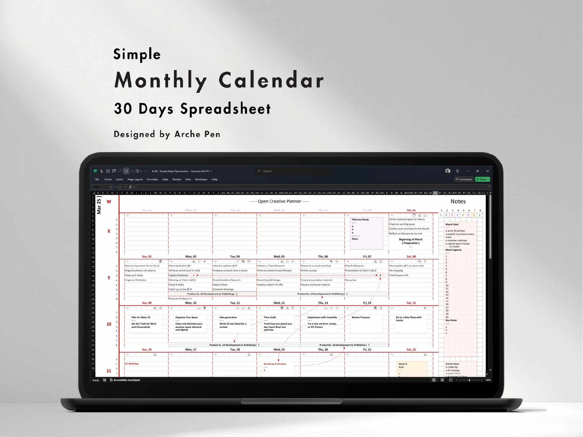 Monthly Calendar