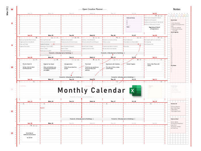 Monthly Calendar Monthly Calendar