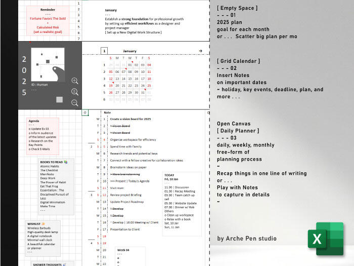 One Year Planner Hor.