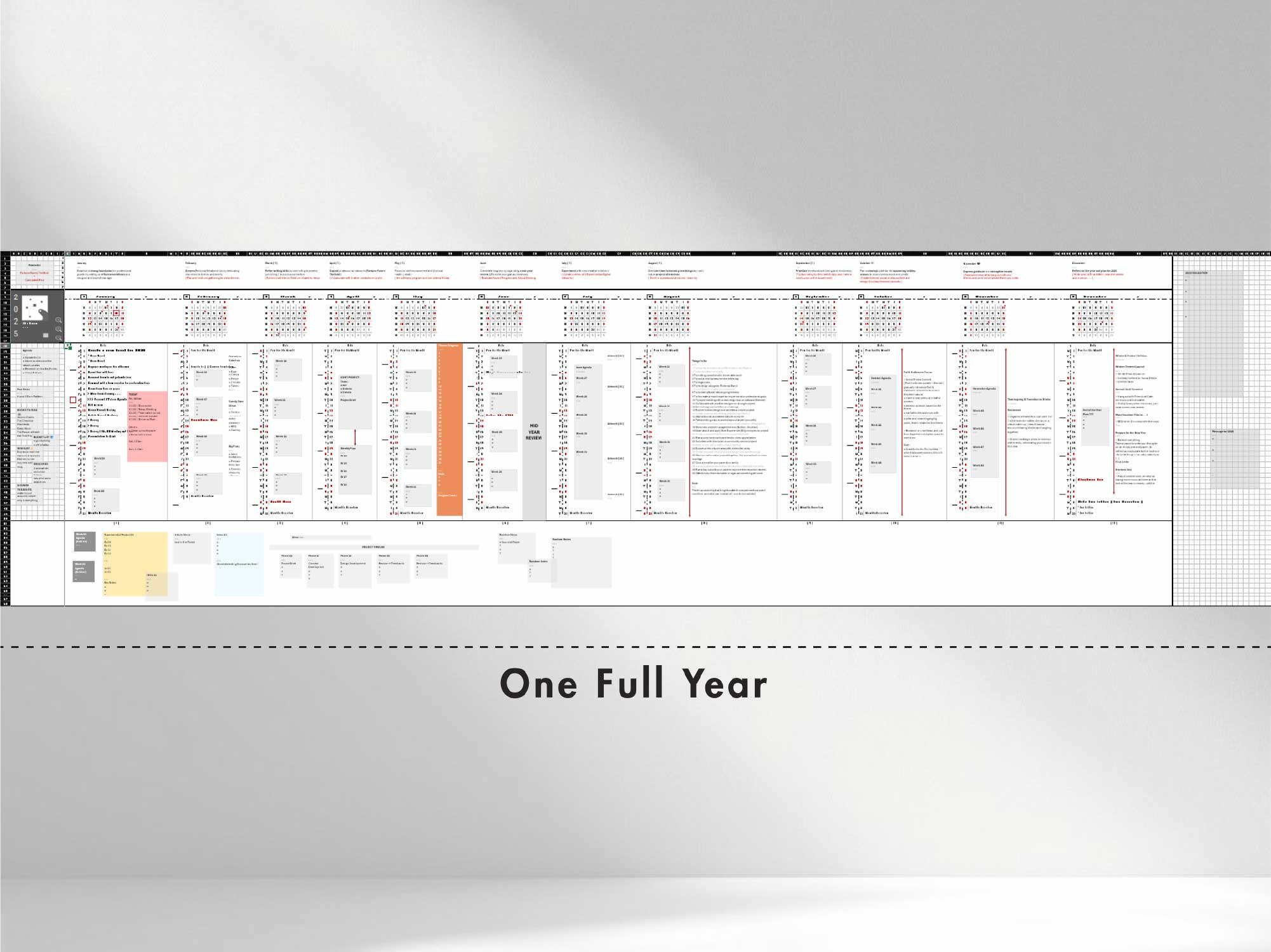 One Year Planner Hor.
