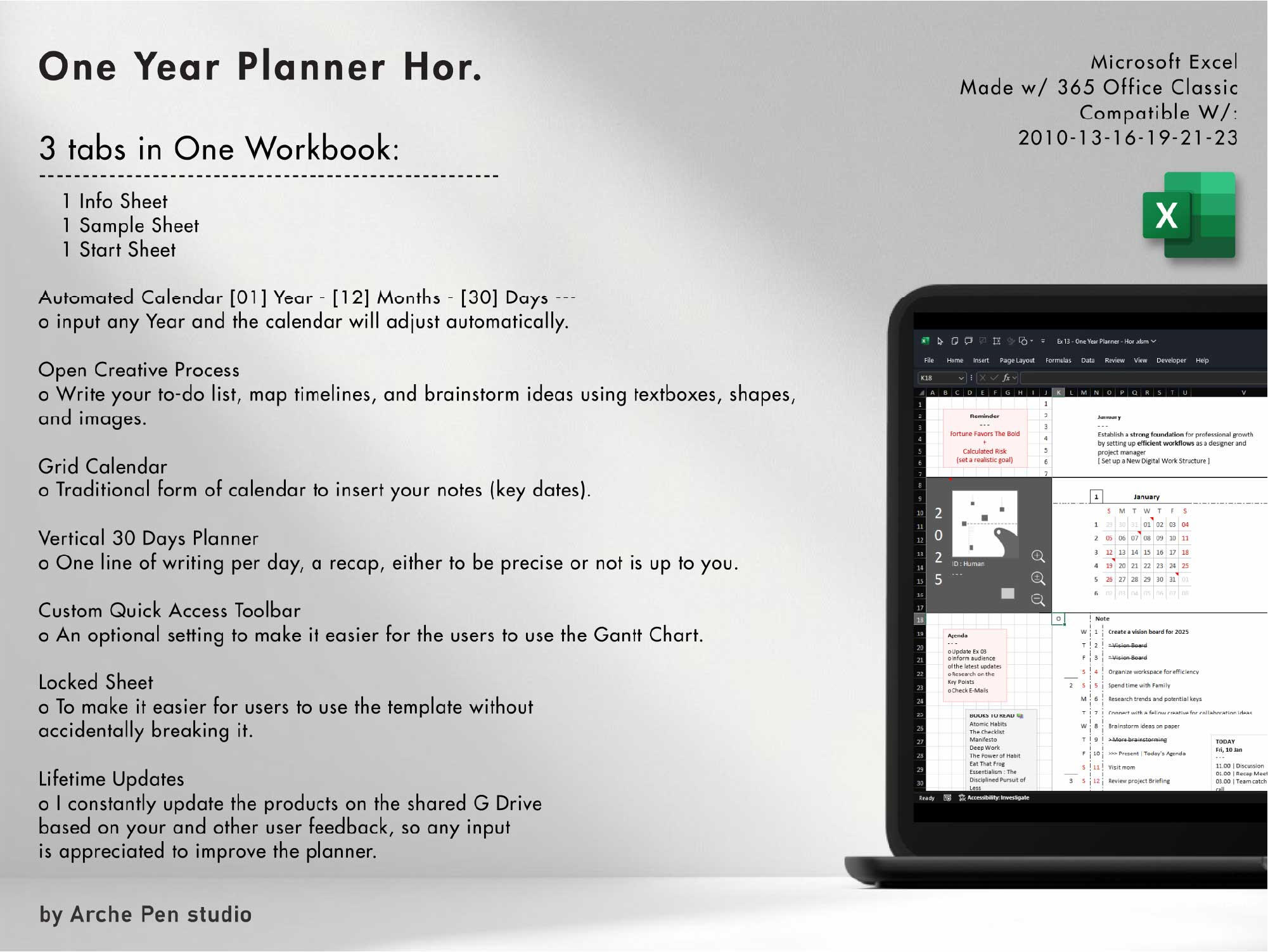 One Year Planner Hor. One Year Planner Hor.