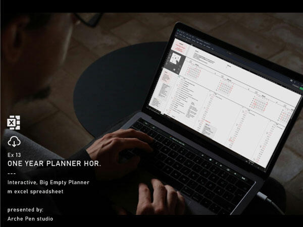 One Year Planner Hor.