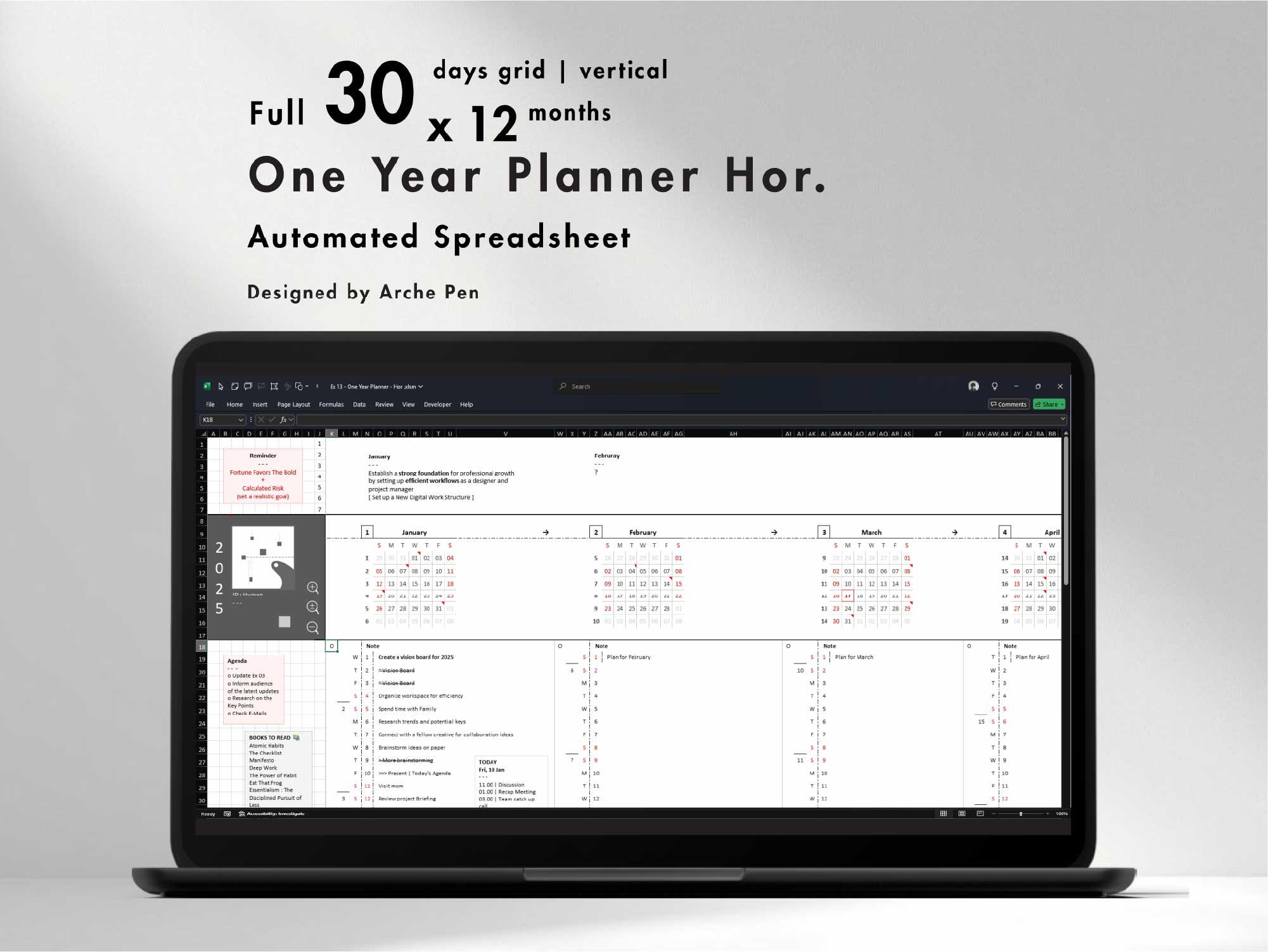 One Year Planner Hor. One Year Planner Hor.